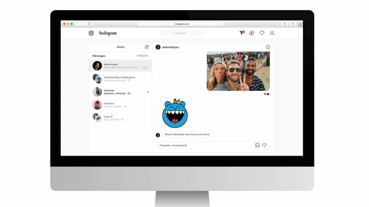 Instagram libera o envio de mensagens no Direct pelo desktop