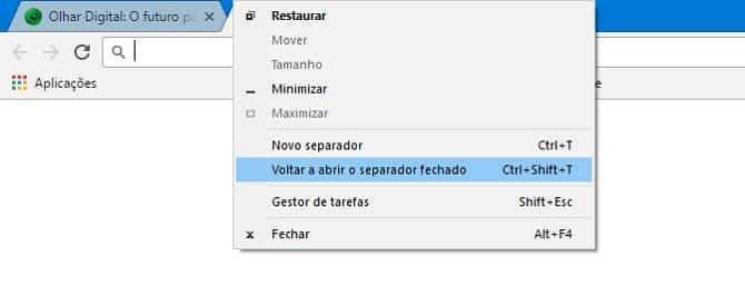 Fechou uma aba sem querer? Saiba como reabri-la - Olhar Digital