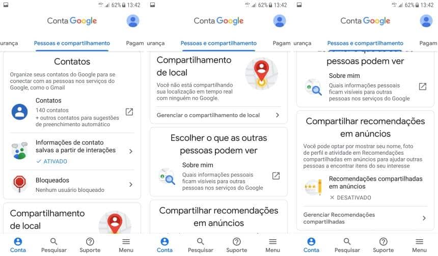 Como usar a nova página de configurações do Google no Android - Olhar ...