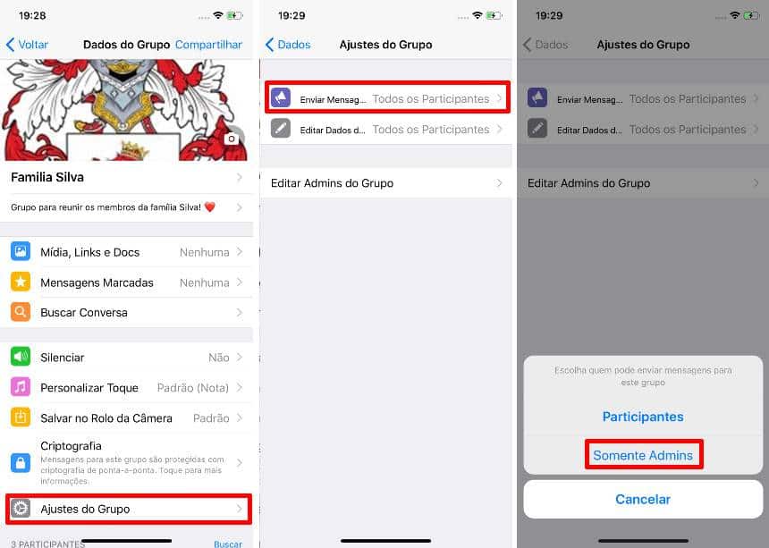 WhatsApp libera grupos em que só os administradores podem falar ...