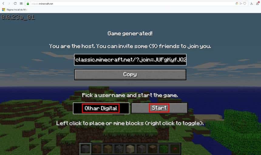 Como jogar o Minecraft Classic no computador - Olhar Digital