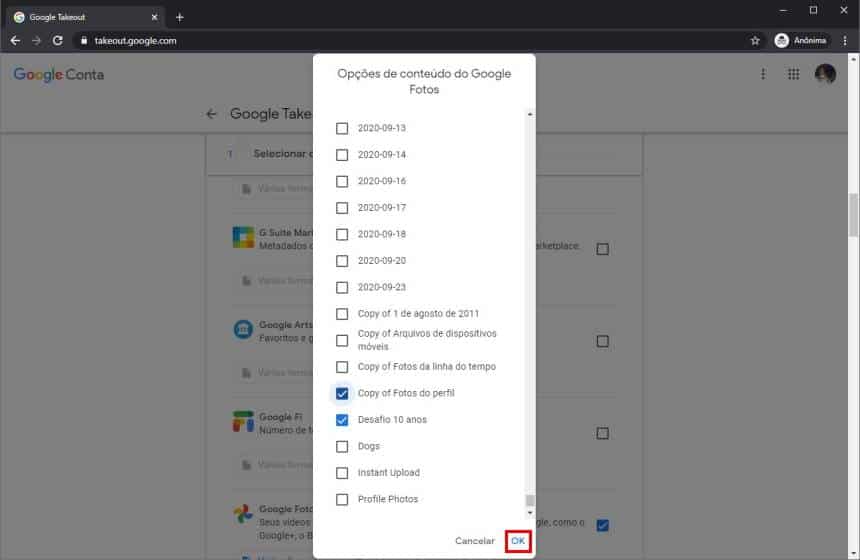 Como fazer o download de álbuns específicos do Google Fotos no PC