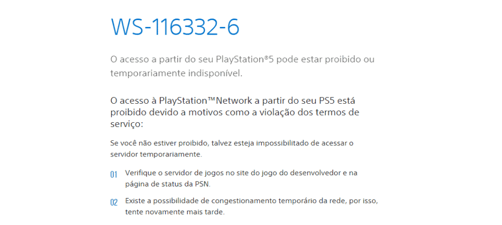 Fui banido de um jogo por erro, o que fazer?