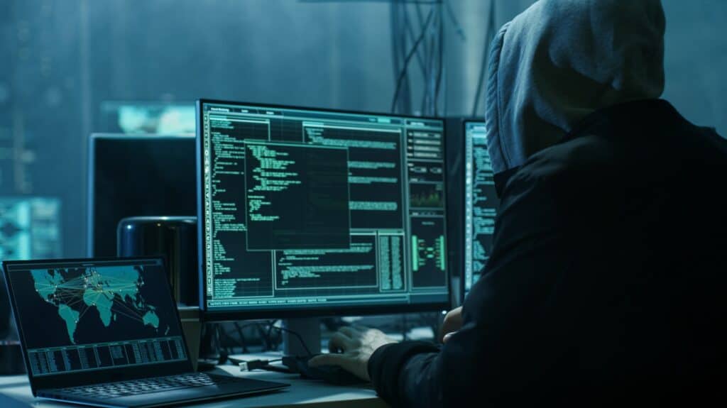 Hacker invadindo dispositivos