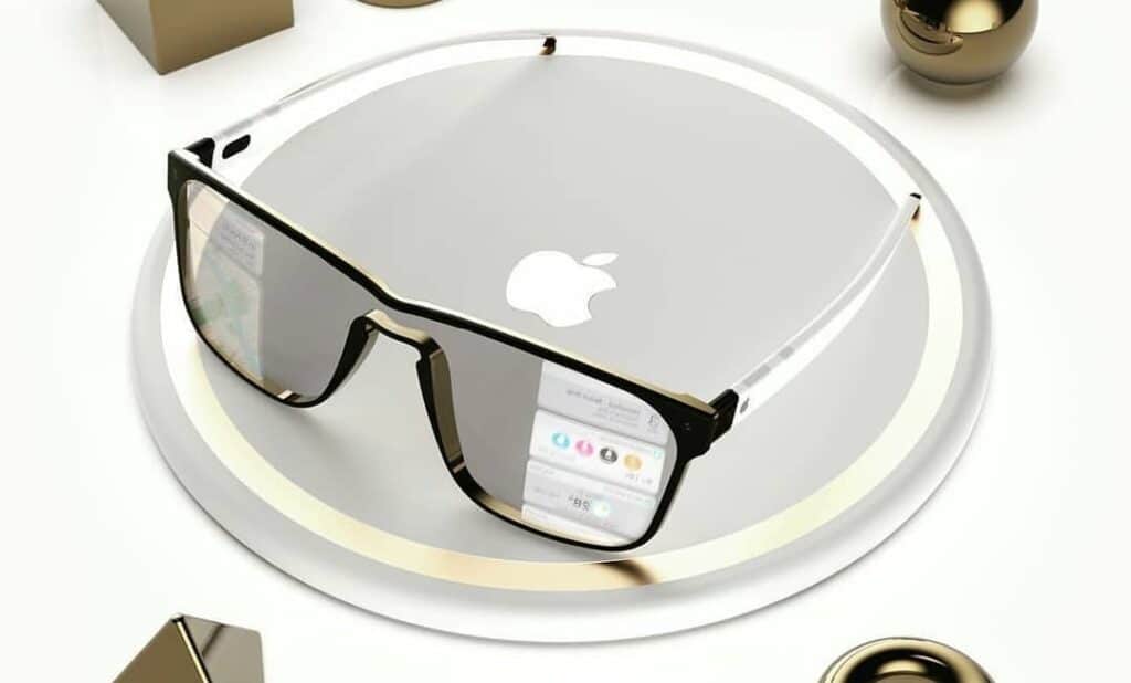 Mockup de óculos de realidade aumentada da Apple