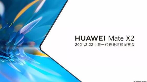 Teaser para lançamento do Huawei Mate X2. Imagem: Huawei/Weibo