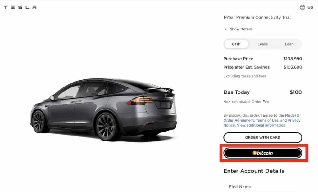 Carros da Tesla já podem ser comprados com Bitcoin. Imagem: Tesla/Reprodução