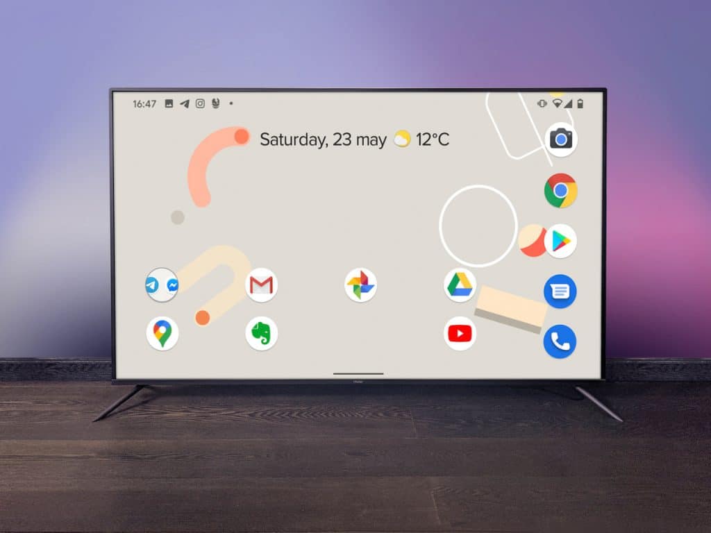 Display de uma Android TV