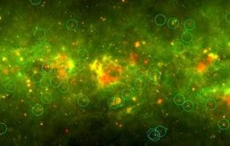 “Bolas amarelas” na Via Láctea são aglomerados de estrelas recém-nascidas