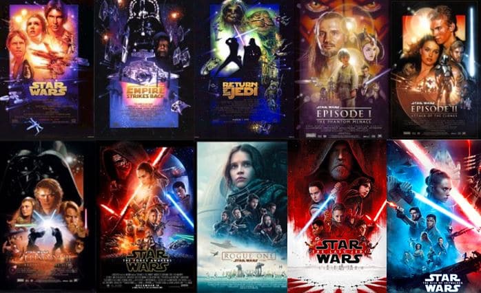 'Star Wars': saiba qual a ordem certa para assistir aos filmes. Imagem: Montagem/Reprodução/Disney+