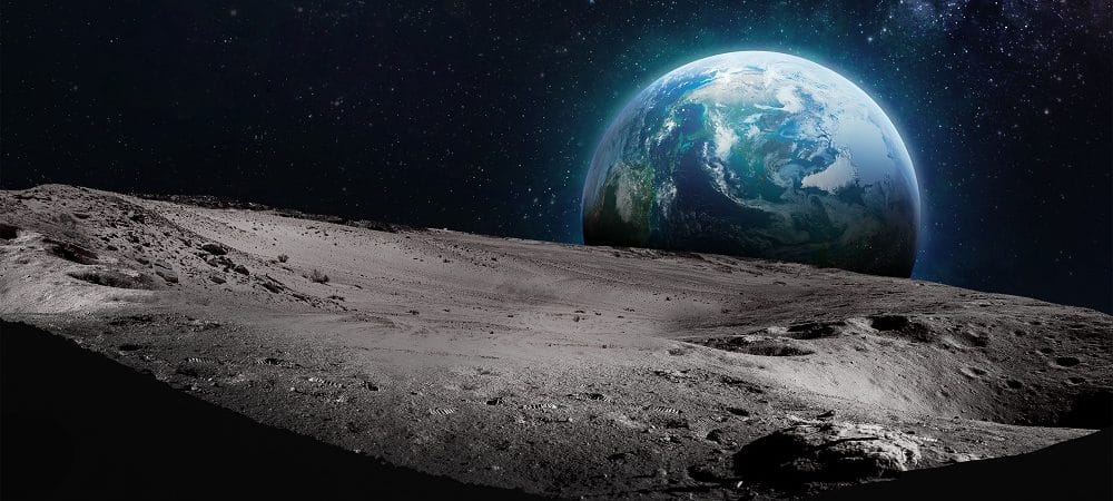 Terra vista da superfície da Lua