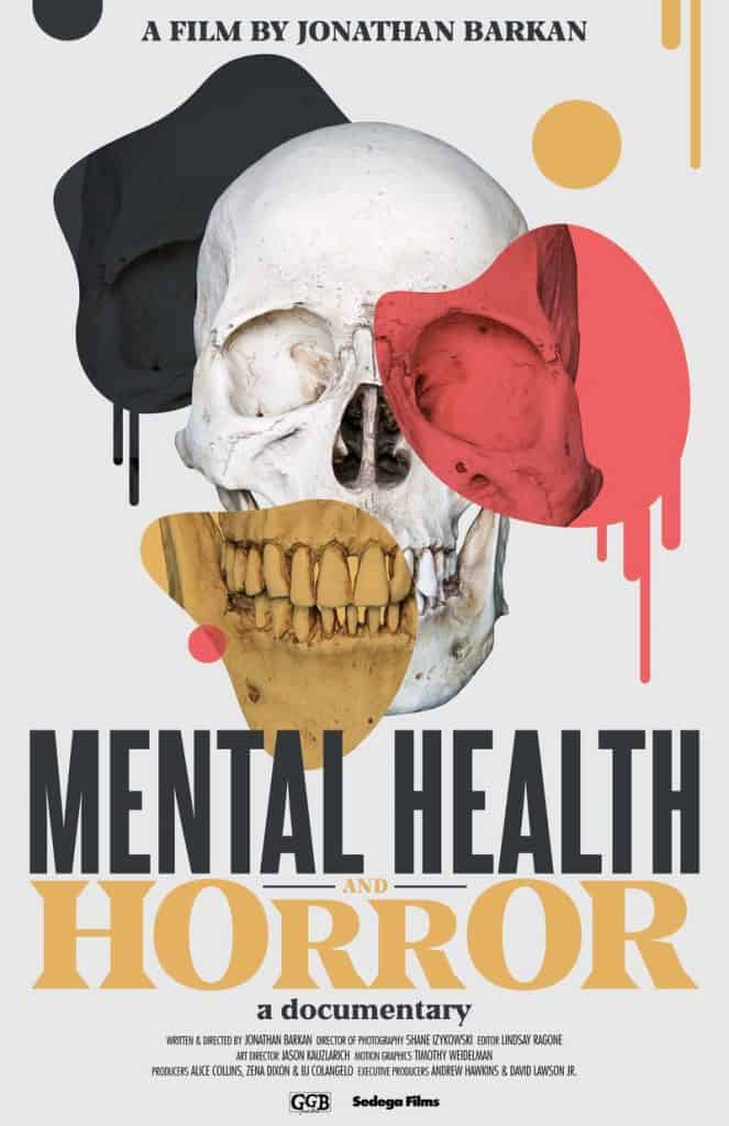Pôster do documentário 'Saúde mental e Terror'