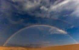 Um raríssimo arco-íris lunar é registrado nos Lençóis Maranhenses