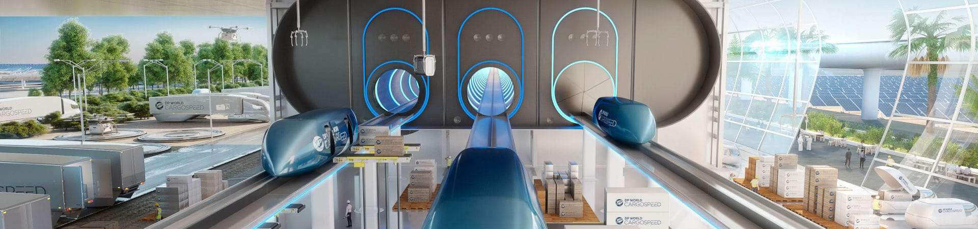Virgin Hyperloop em conceito da empresa