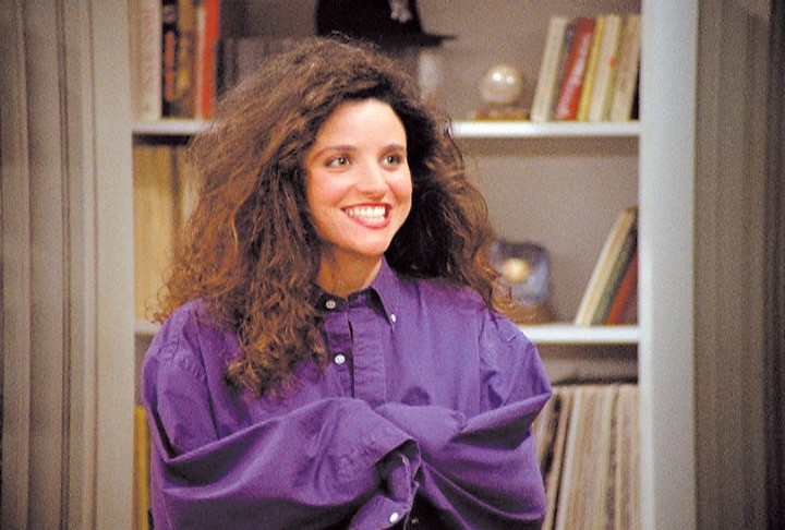 Julia Louis-Dreyfus como Elaine Benes, na série 'Seinfeld'