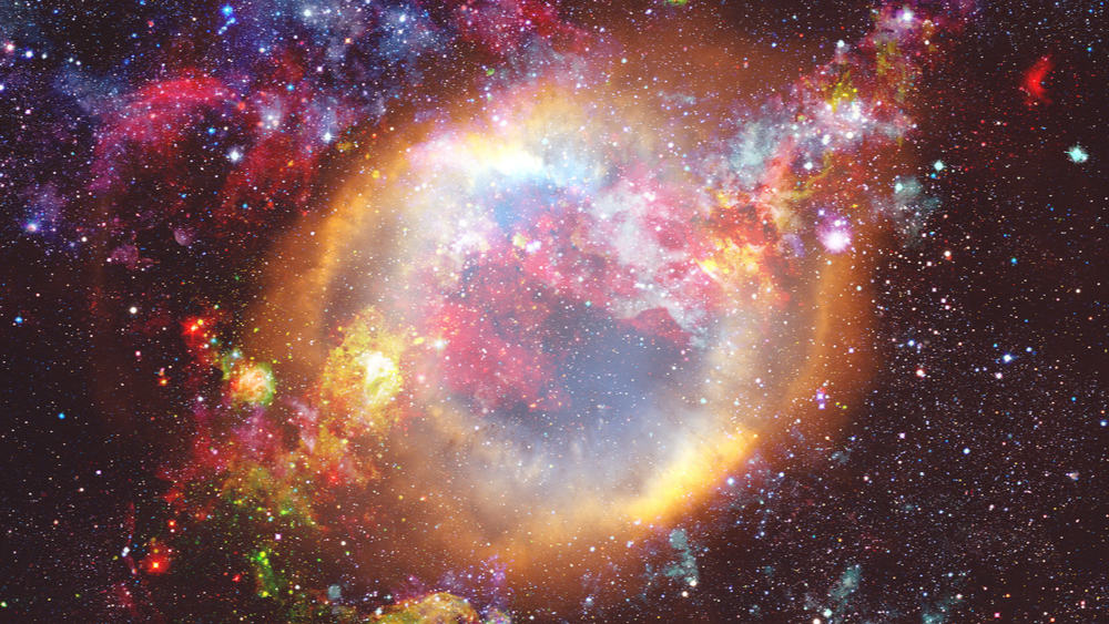Imagem mostra uma explosão estelar, que pode ter dispersado elementos que levaram à criação do sistema solar. Esses eventos são conhecidos como "supernovas"