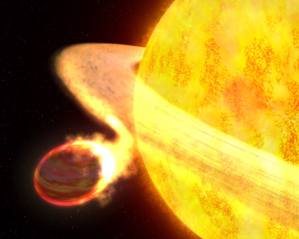 Ilustração da Nasa mostra um processo onde estrelas comem planetas
