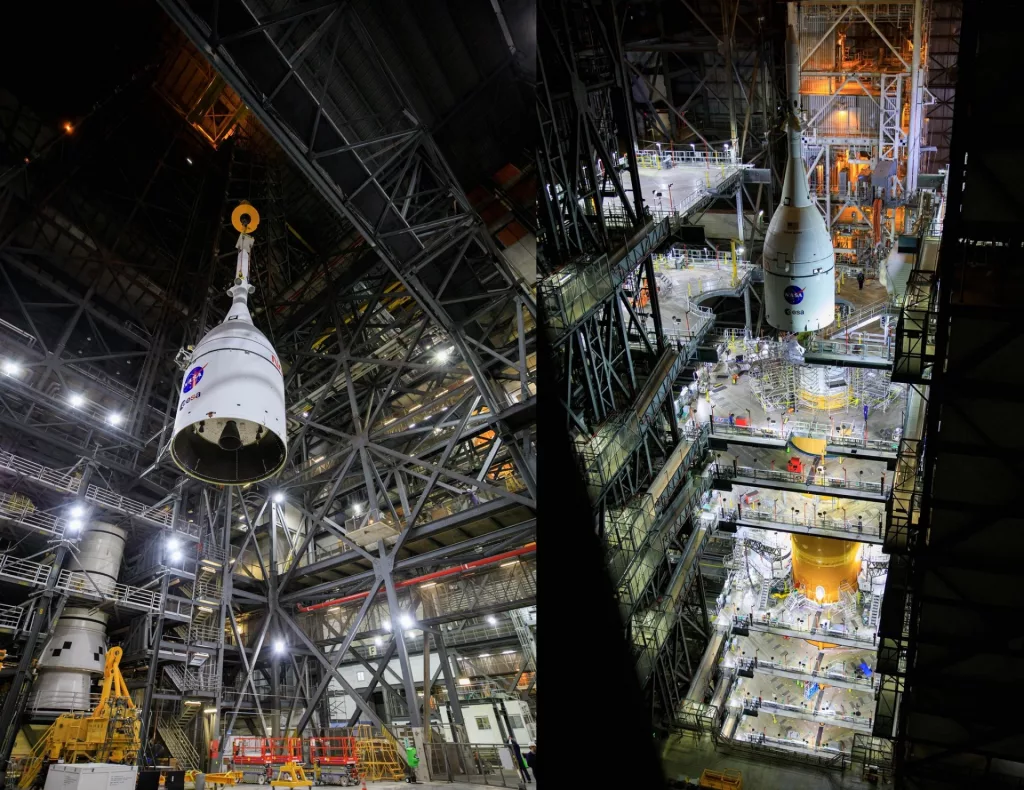Imagem mostra a cápsula Orion, que a Nasa criou para a missão Artemis 1, prevista para lançamento em fevereiro de 2022
