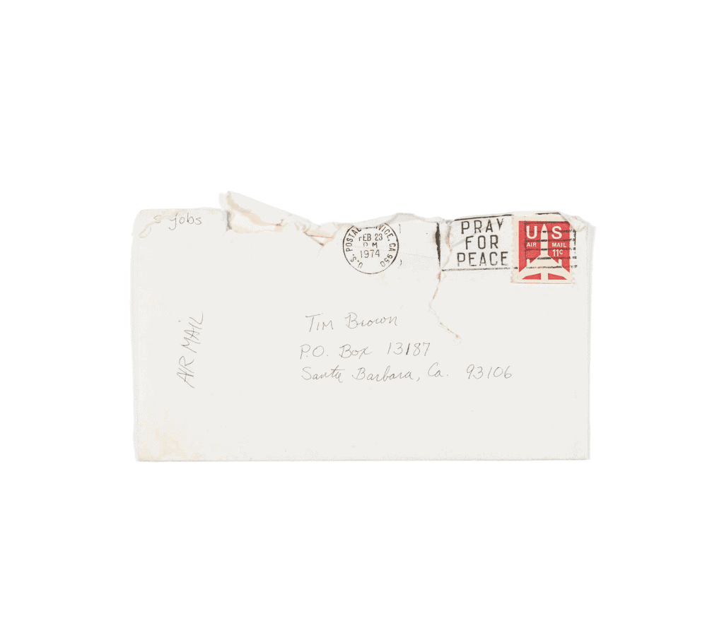 A carta escrita à mão por Steve Jobs em 1974 foi colocada à venda em uma casa de leilões.