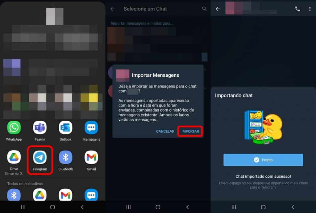 Como exportar conversas do WhatsApp para o Telegram no Android