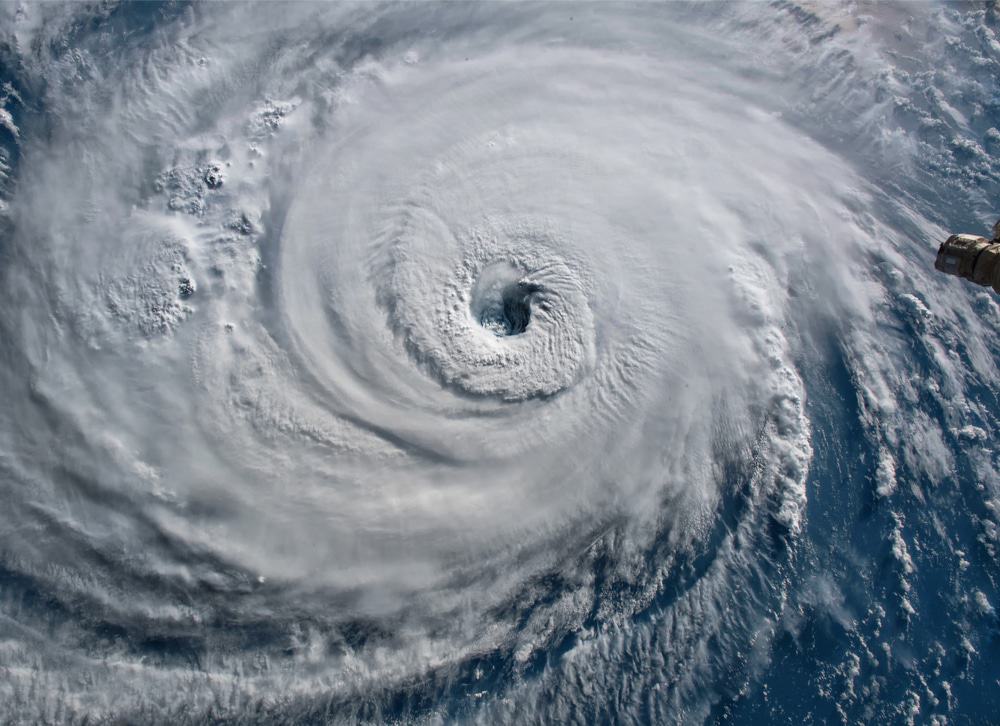 Imagem via satélite do Furacão Florence, que chegou aos EUA em setembro de 2018