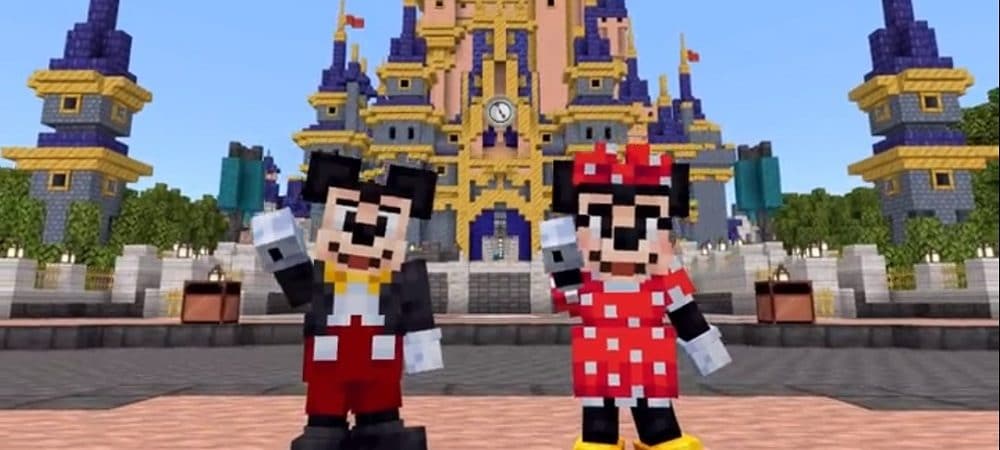 Mickey e Minnie da Disney em Minecraft