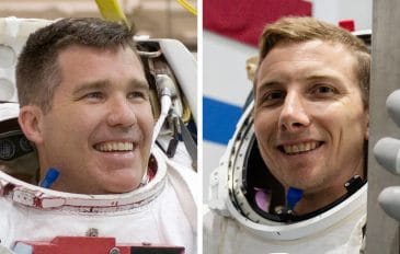 Astronautas Stephen Bowen e Woody Hoburg