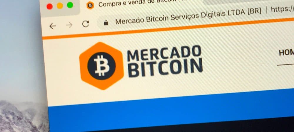 Site da corretora de criptomoedas Mercado Bitcoin