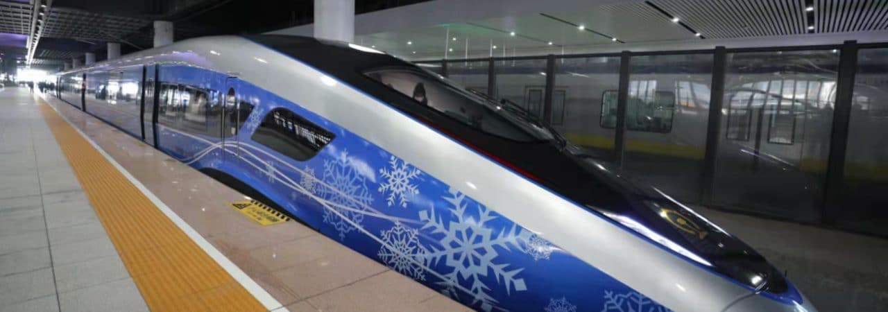 Trem-bala autônomo Fuxing, especial para os Jogos Olímpicos de Inverno de Pequim