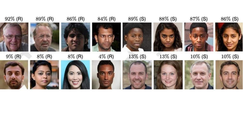 Alguns dos rostos utilizados no estudo foram gerados por IA, enquanto outros pertenciam a pessoas reais: os participantes, no entanto, não sabiam dizer qual era qual