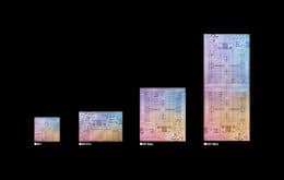 Uma comparação dos chips M1 Ultra, M1 Pro, M1 Max e M1 da Apple