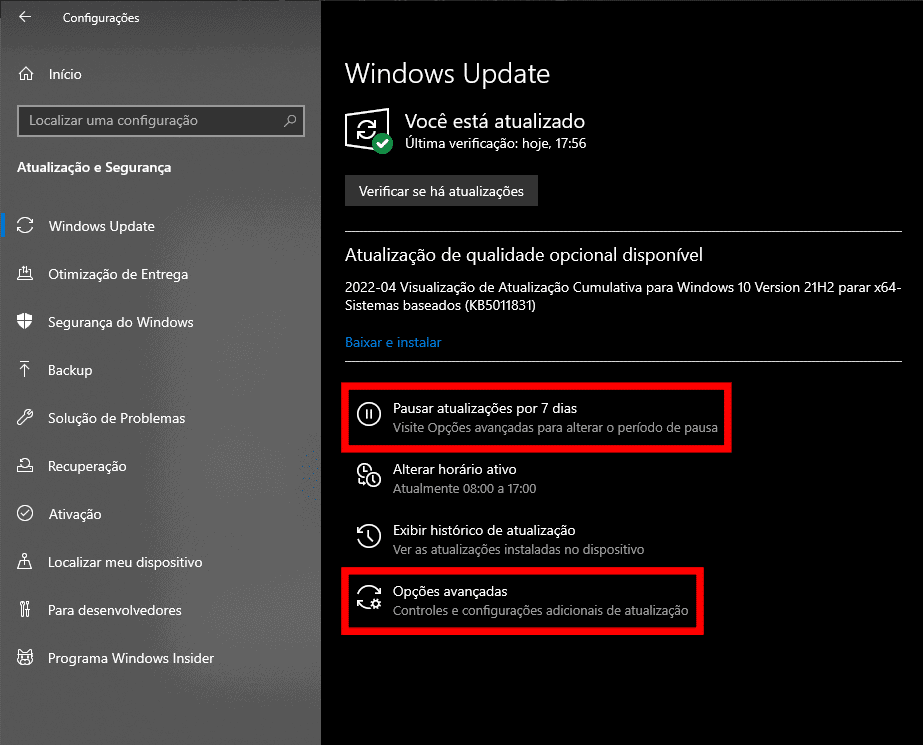 Como desativar atualizações automáticas no Windows 10 e 11