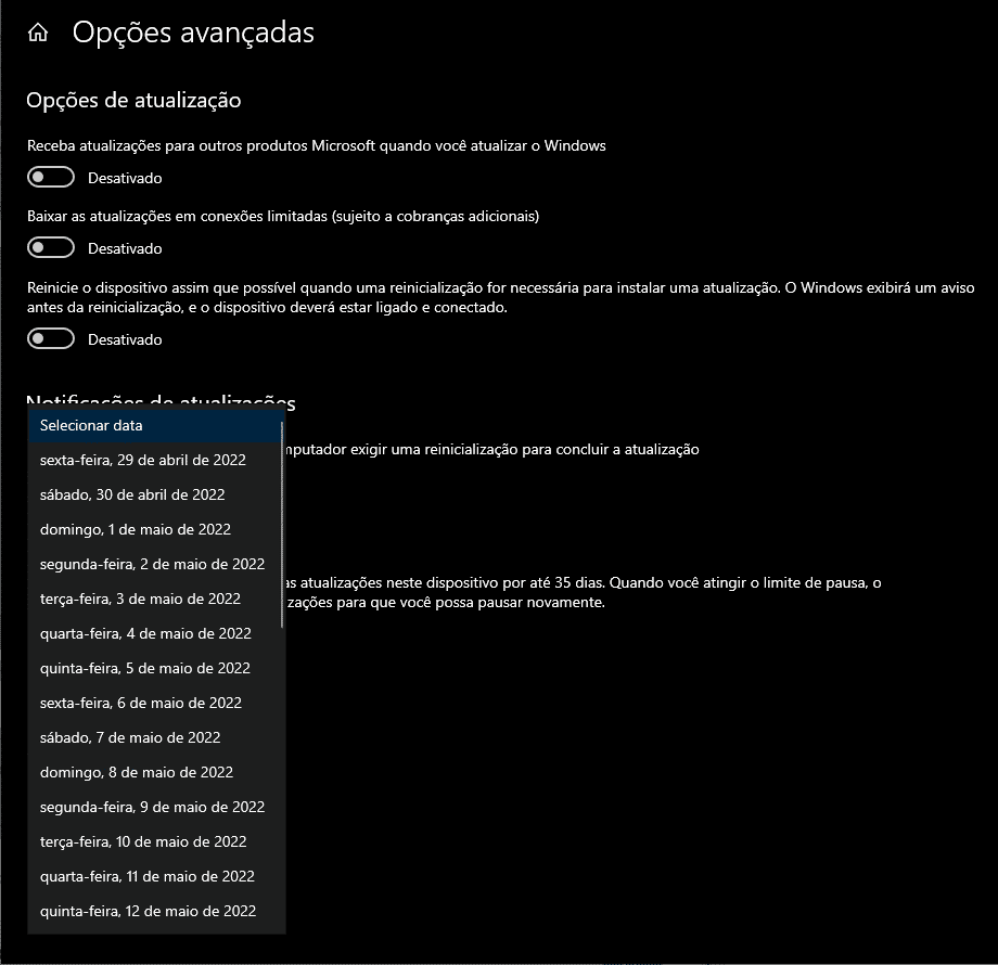 Como desativar atualizações automáticas no Windows 10.