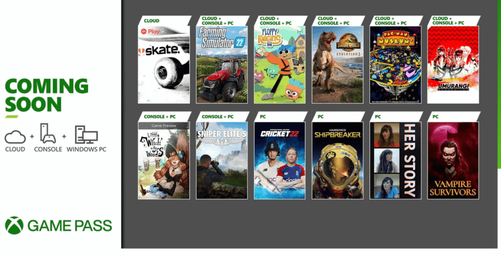 Xbox Game Pass - Primeira Quinzena de Maio