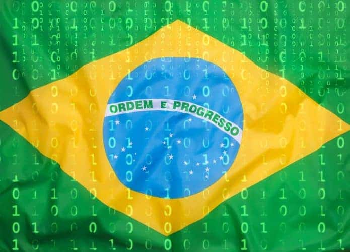 Bandeira do Brasil para nota sobre ranking de cibersegurança