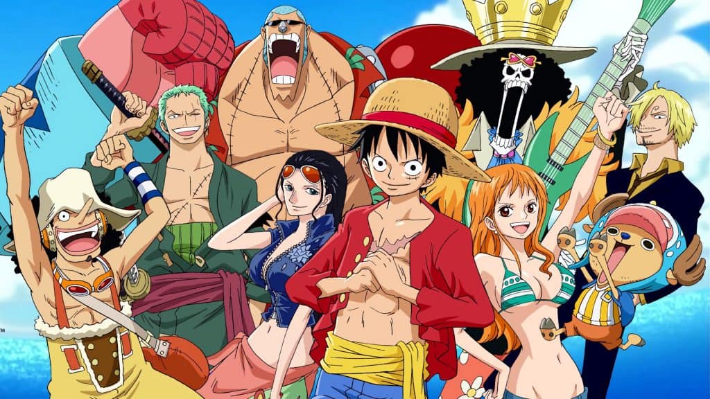 O anime One Piece acompanha as aventuras de Luffy e seus amigos. Imagem: Divulgação