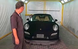 Porsche 911 é coberto com tinta capaz de absorver mais de 99% de luz; veja o resultado