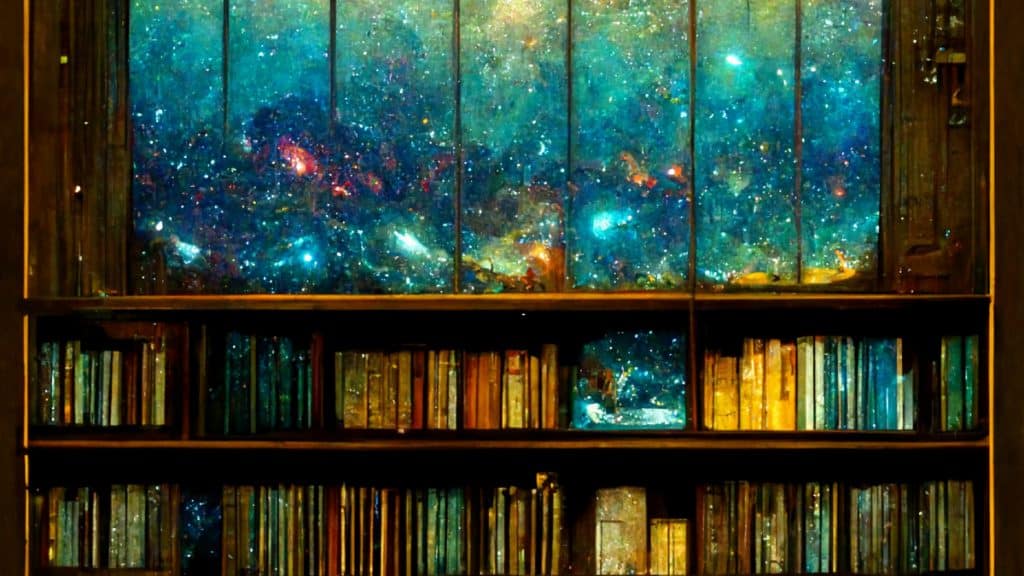 Uma biblioteca feita de galáxias