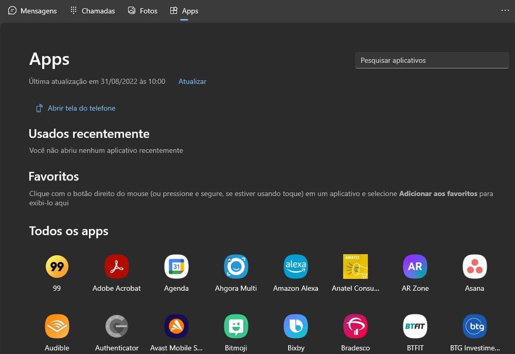 Como acessar os aplicativos do celular no computador