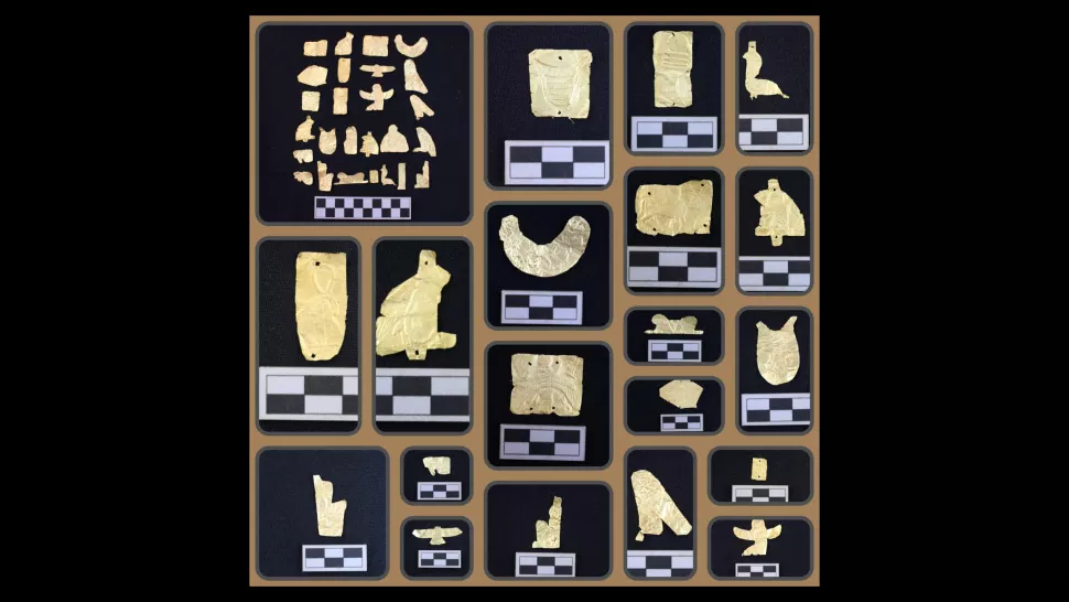 idolos_de_ouro_encontrados_em_tumba Deuses de ouro são descobertos no Egito