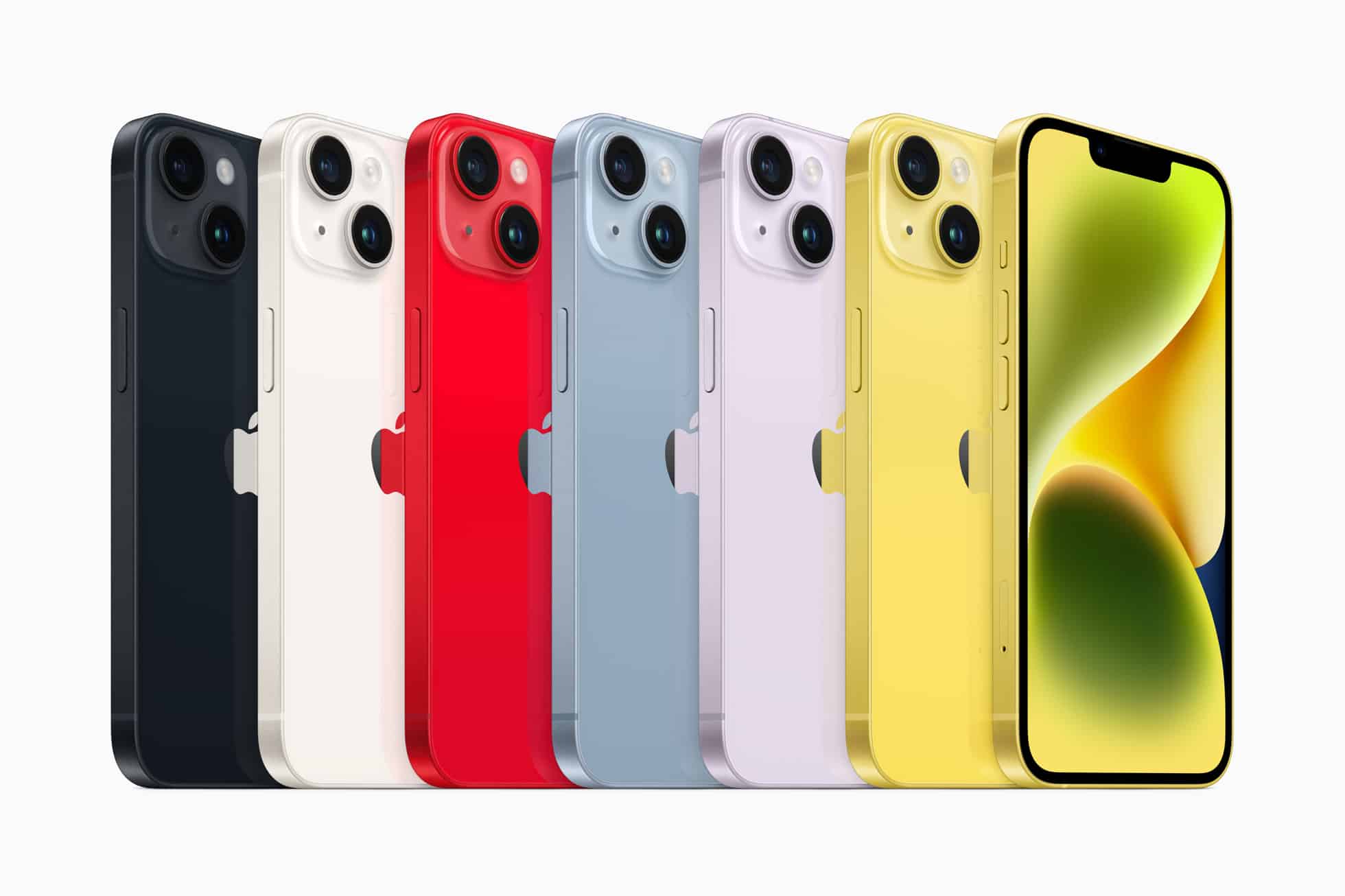 Todas as cores do iPhone 14 (Imagem: divulgação/Apple)