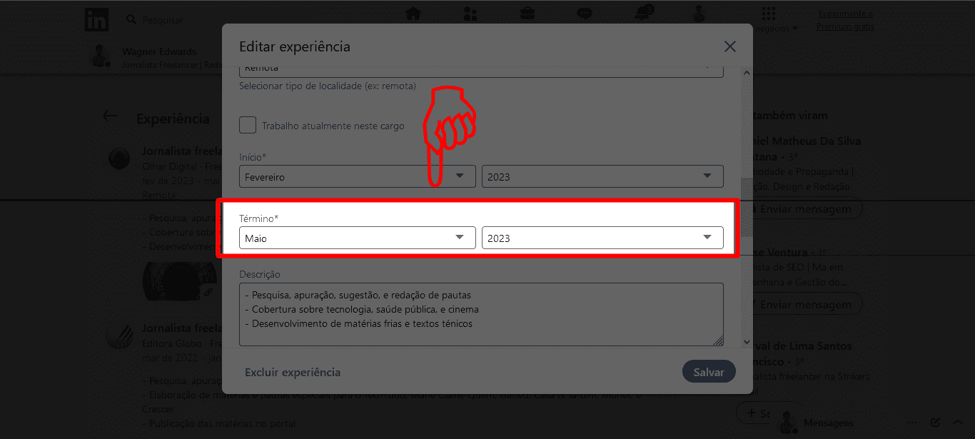 5 - como tirar o nome da empresa no linkedin