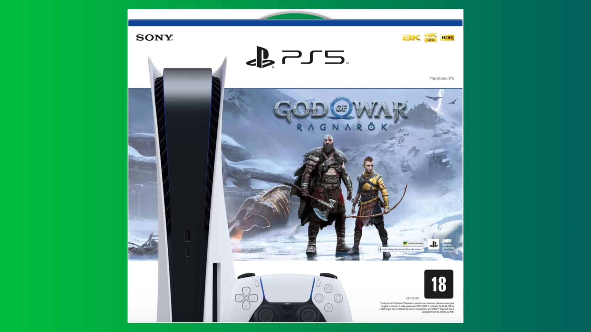 Playstation 5 Midia Fisica - Bundle God Of War Ragnarok