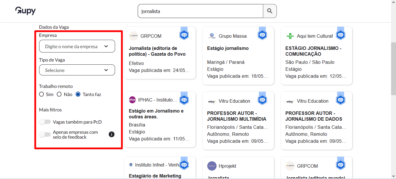 4 - como encontrar vagas de emprego na gupy