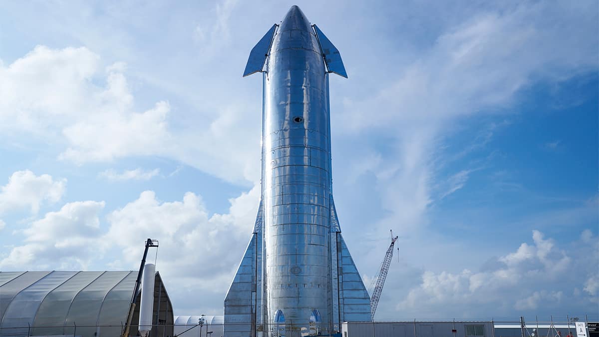 Starship da SpaceX estacionada