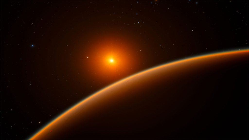 Ilustração do exoplaneta LHS 1140b